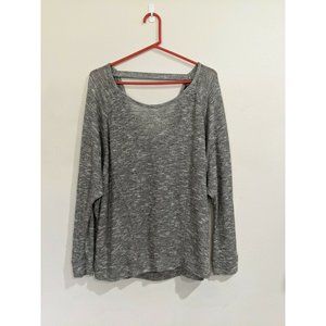 Lane Bryant Woman's 14 / 16  silver sparkle long sleeve top